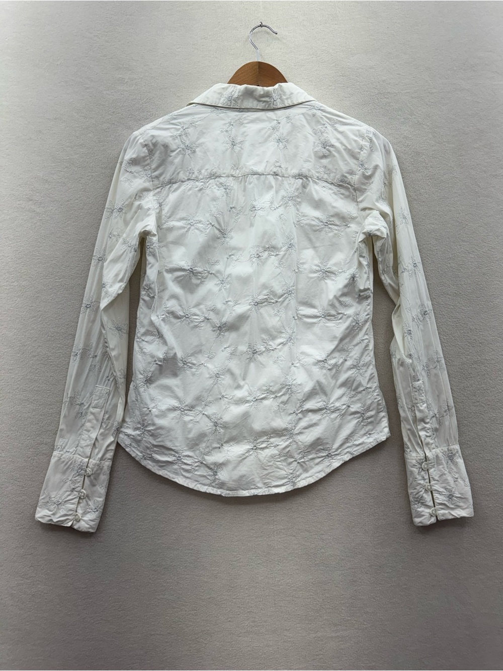 Johnny Cotton Women’s 3 (Small) Long Sleeve Embroidered Button Up Shirt White - Picture 2 of 7